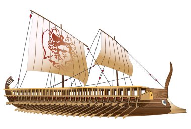 Greece bireme clipart