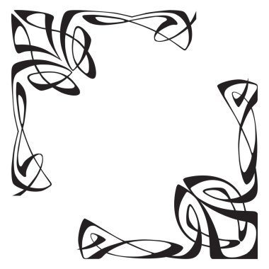 Art deco corners clipart