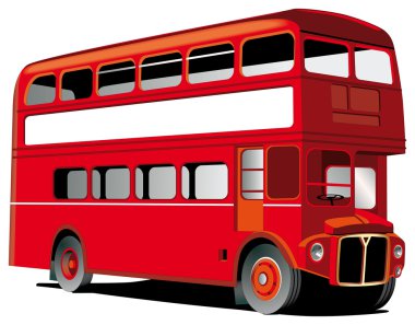 London double decker bus clipart