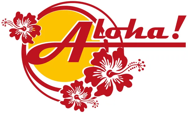 Aloha! — Vettoriale Stock