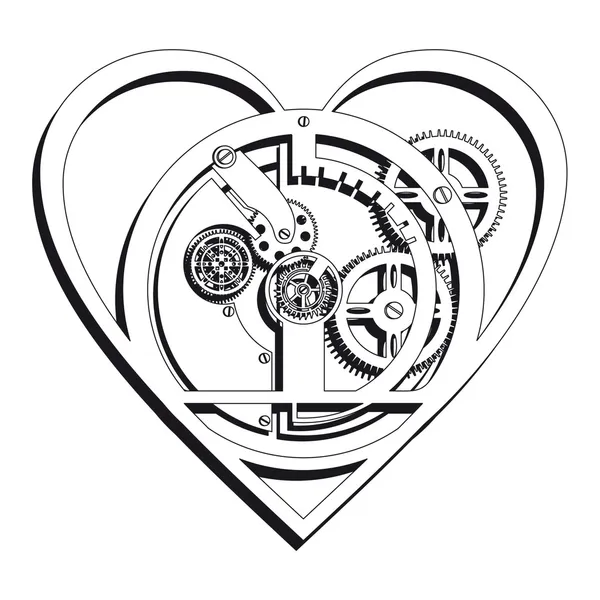 Механическое сердце — стоковый вектор