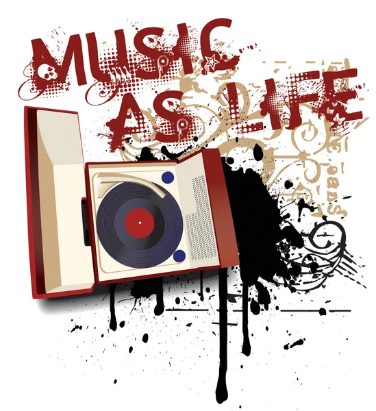 Musik als Leben — Stockvektor