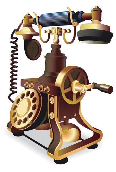 Old-style telephone — Stock Vector