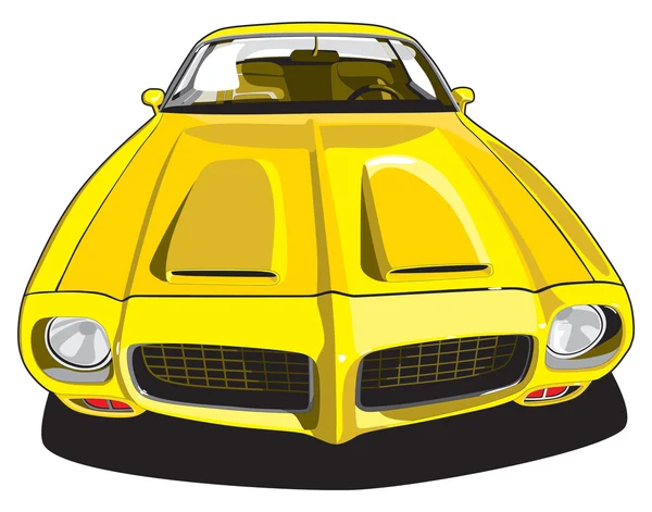 Жовтий спортивний автомобіль — стоковий вектор