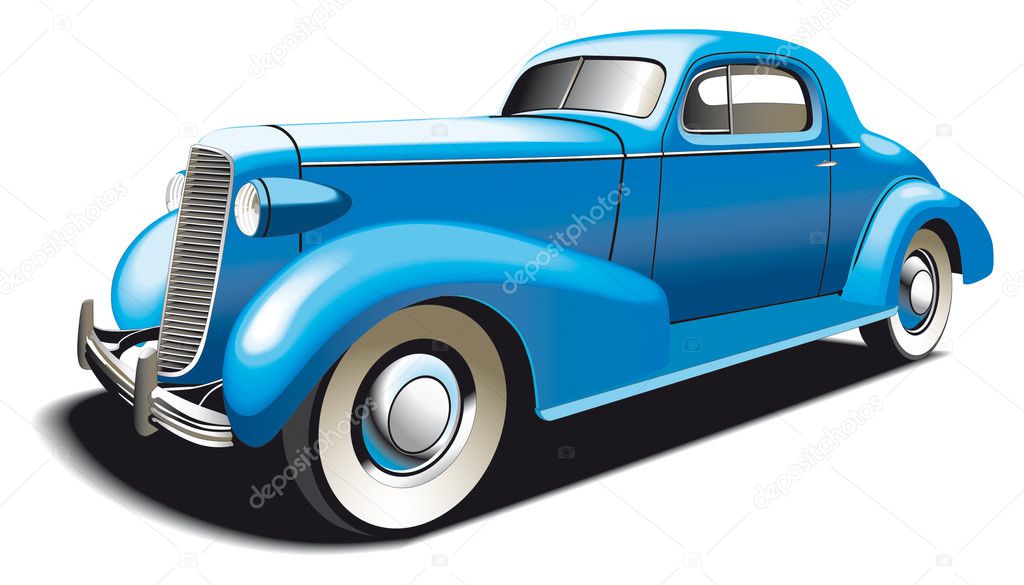 Blue Old Car