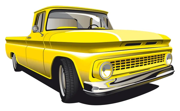 Pickup amarelo — Vetor de Stock