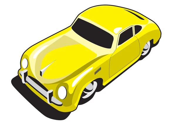 Żółty sportu samochodowego — Wektor stockowy