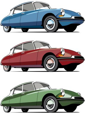 Old-fashioned French car clipart