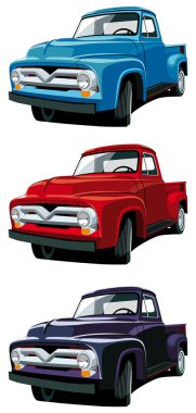 Old-fashioned pickup clipart