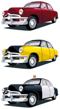 American vintage car clipart