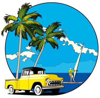 Hawaiian vignette clipart