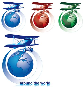 Around the world clipart