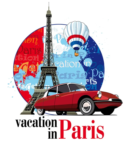 Vacaciones en París — Archivo Imágenes Vectoriales
