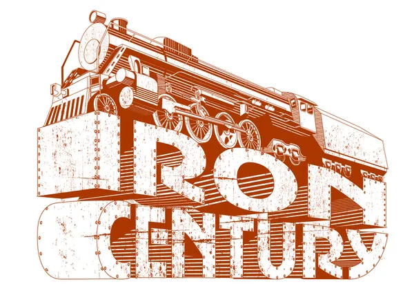 Grunge siglo hierro — Vector de stock