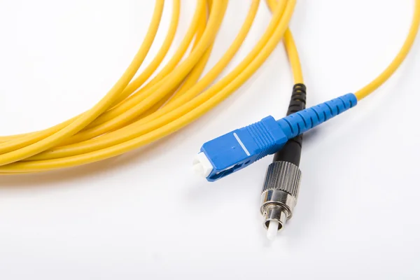 Fiber optik ağ kabloları — Stok fotoğraf