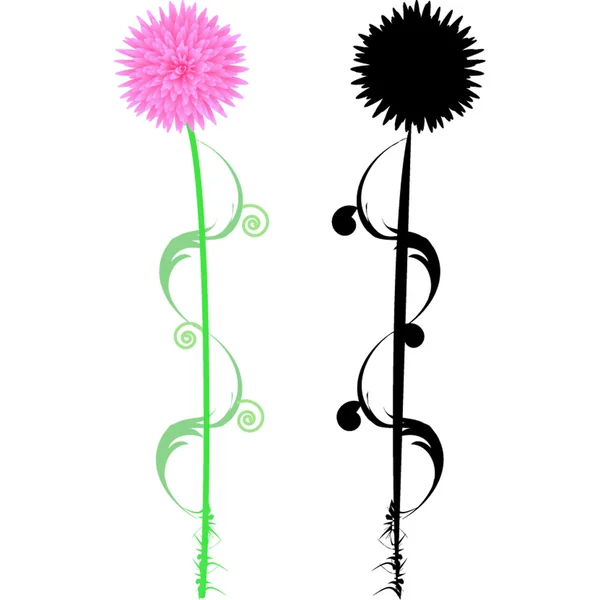 Desenho da flor.Imagem vetorial Ilustração De Bancos De Imagens