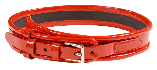 Red leather belt — Stock Photo, Image