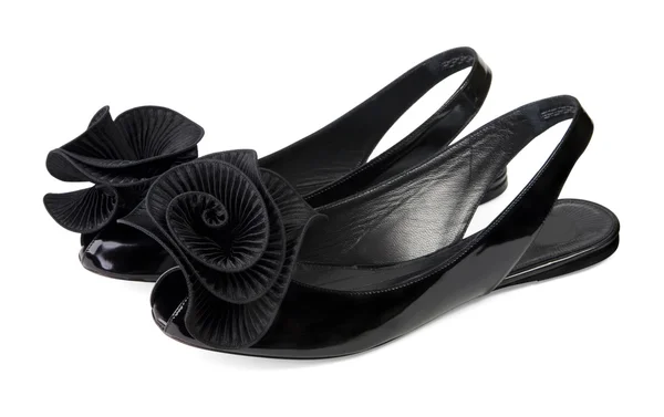 Zwarte vrouwen schoenen — Stockfoto