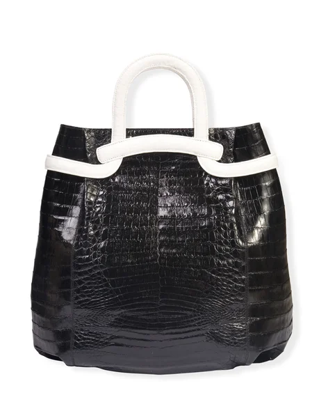 Black female crocodile bag — Stock Photo, Image