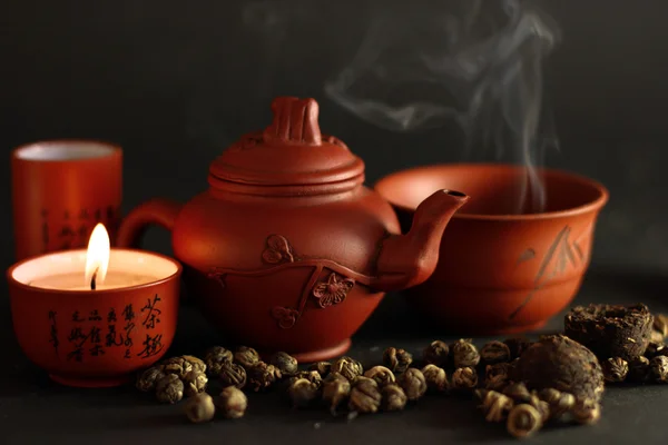 中国茶道为设置 免版税图库图片