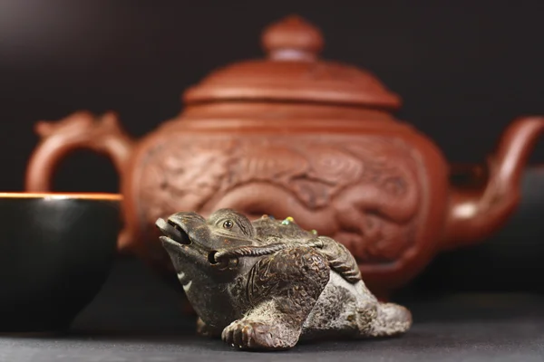 Um conjunto para cerimônia de chá — Fotografia de Stock