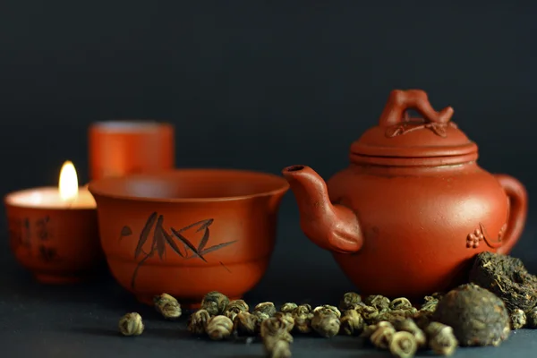 Set para la ceremonia del té chino — Foto de Stock