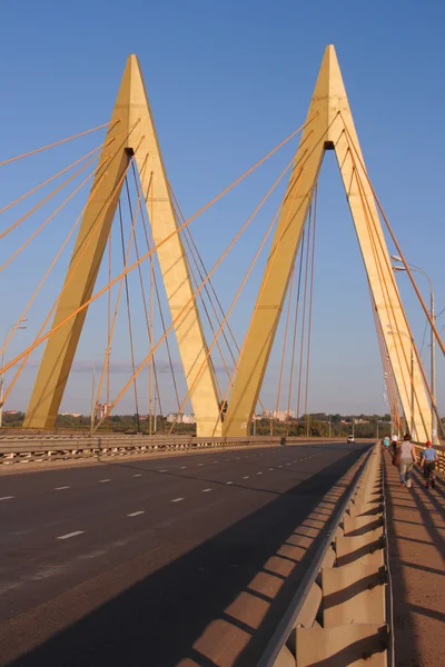 桥在喀山的"千年". 图库图片