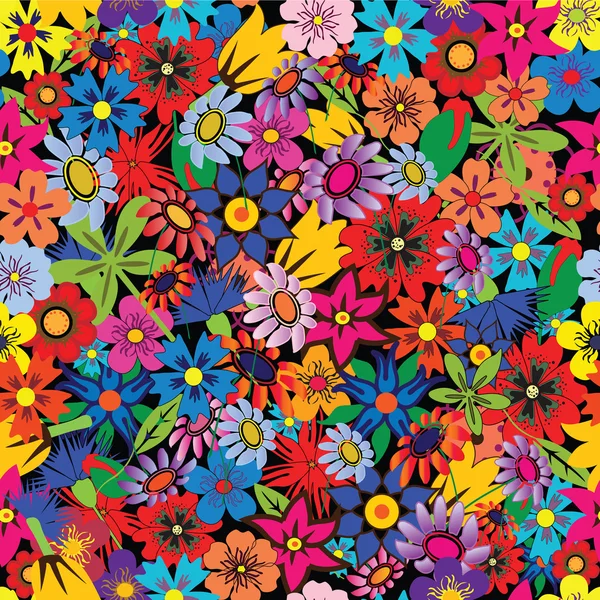 Fleurs sans couture — Image vectorielle