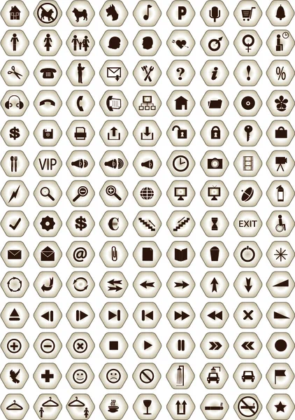 Beaucoup d'icônes — Image vectorielle