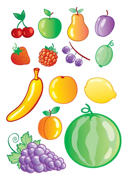 Σύνολο των φρούτων — Διανυσματικό Αρχείο