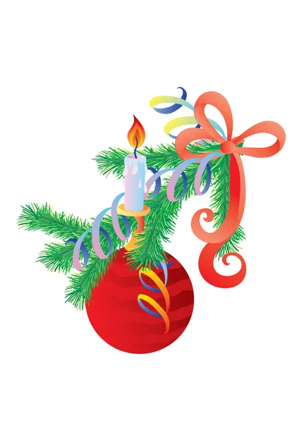 Zweig mit Ornamenten — Stockvektor
