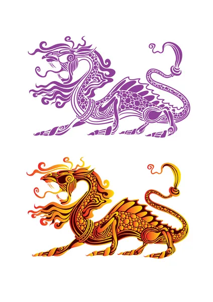 Dragon ardent — Image vectorielle
