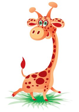 Cheerful giraffe clipart