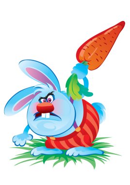 The rabbit in anger clipart