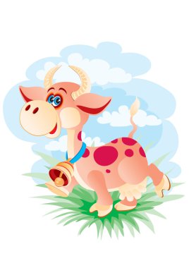 The cheerful cow clipart