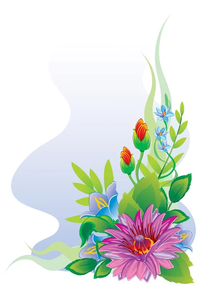 Bir çiçek ile süsleme — Stok Vektör