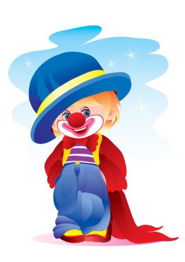 The clown in a hat clipart