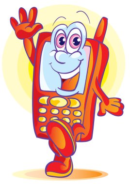 Cheerful mobile clipart