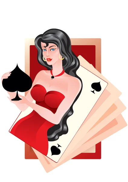 Queen of spades — Stock Vector