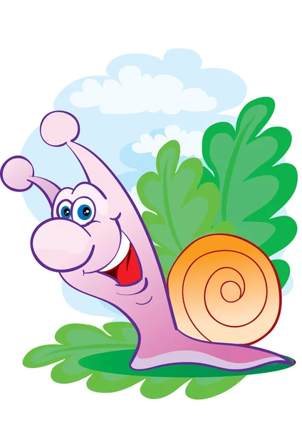 快乐的蜗牛 — 图库矢量图片