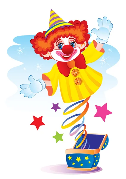 Clown-överraskning Royaltyfria illustrationer