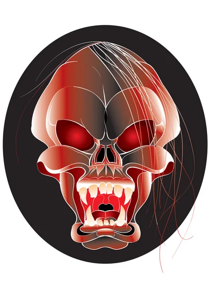 Cráneo rojo — Archivo Imágenes Vectoriales