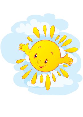 The cheerful sun clipart