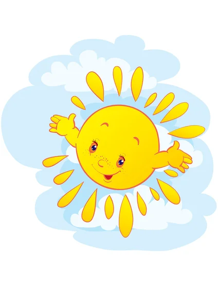 Ο χαρούμενος ήλιος — Διανυσματικό Αρχείο
