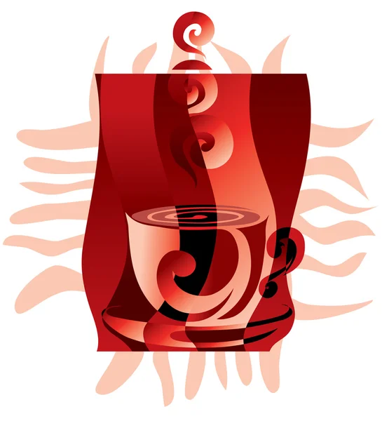 Emblema de café — Archivo Imágenes Vectoriales