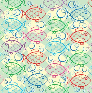 Background from small fishes clipart