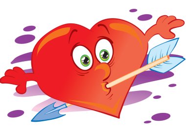 The punched heart clipart