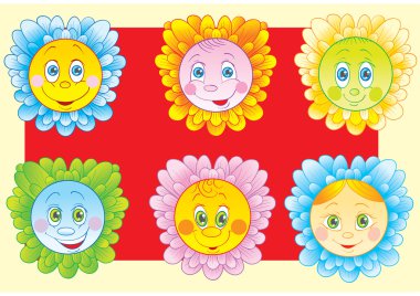 Cheerful camomiles clipart