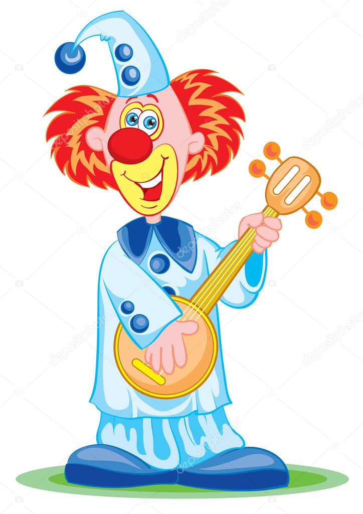 The clown with a mandoline