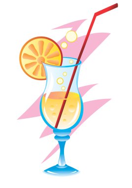 Glass for a cocktail clipart